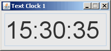 Image of text clock