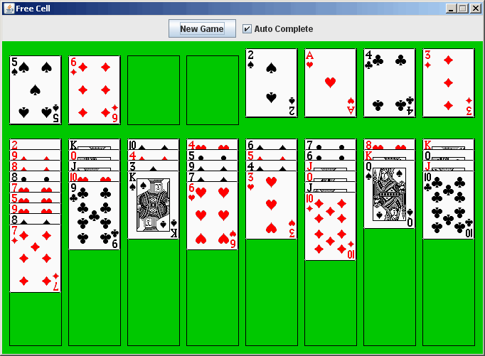 Example FreeCell game